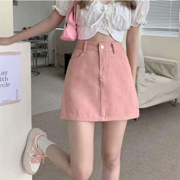 the style of pink denim skirt for childrens summer high waist slim a line babes short, Black
the style of pink denim skirt for childrens summer high waist slim a line babes short, Black