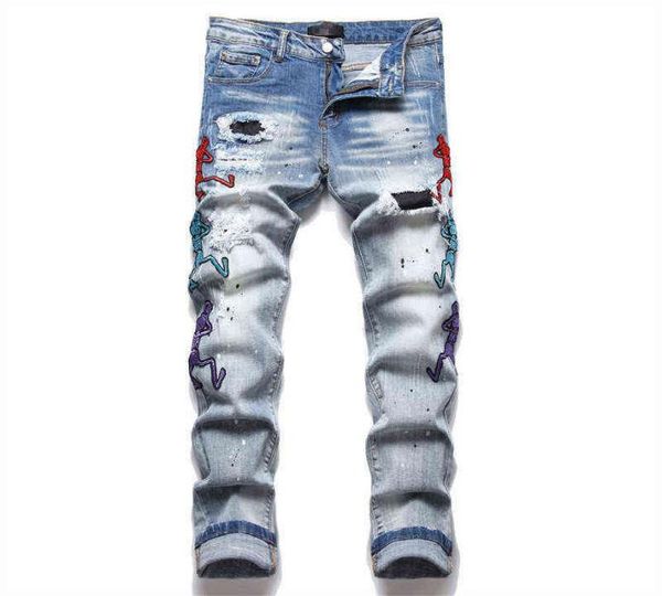 spring new small foot embroidery hip hop jeans men tight elastic knee zipper hole men jean trend men pantalon homme hommes jeans9687396, Blue
spring new small foot embroidery hip hop jeans men tight elastic knee zipper hole men jean trend men pantalon homme hommes jeans9687396, Blue