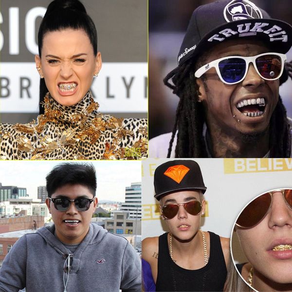 hip hop dental teeth grillz vampires fangs hollowed out gold silver grills teeth set men women fashion jewelry 6 six bottom tooth grills 174, Black
hip hop dental teeth grillz vampires fangs hollowed out gold silver grills teeth set men women fashion jewelry 6 six bottom tooth grills 174, Black
