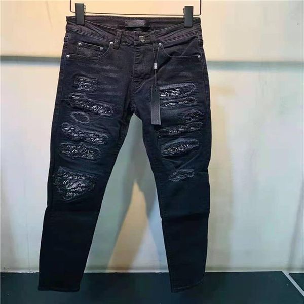 designer luxurys mens jeans patch style washing ripped skinny pattern fashion motorcycle biker causal hip hop hole sold qualit270c, Blue
designer luxurys mens jeans patch style washing ripped skinny pattern fashion motorcycle biker causal hip hop hole sold qualit270c, Blue