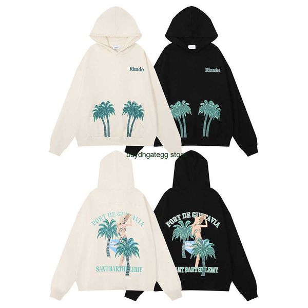 1jns men's hoodies sweatshirts 23ss trendy rhude beach coconut tree beauty print hip-hop casual loose hooded sweater, Black
1jns men's hoodies sweatshirts 23ss trendy rhude beach coconut tree beauty print hip-hop casual loose hooded sweater, Black