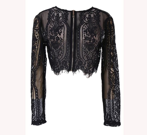 spring summer black lace women hollow out shirt long sleeve blouse lady office lady8836801, White
spring summer black lace women hollow out shirt long sleeve blouse lady office lady8836801, White