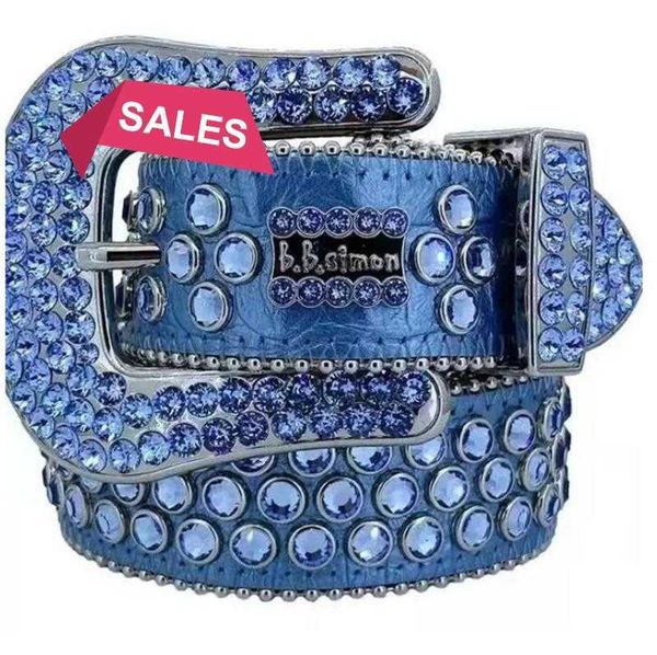 

12022 Designer Belt Bb Simon Belts for Men Women Shiny diamond belt The Trojan Red Jet AB cintura uomo boosluxurygoodsg
