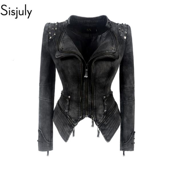 sisjuly gothic blue gray rivet jackets women asymmetric denim jacket plus size 6xl spring winter zipper motorcycle outerwear y19109162450, Black;brown
sisjuly gothic blue gray rivet jackets women asymmetric denim jacket plus size 6xl spring winter zipper motorcycle outerwear y19109162450, Black;brown