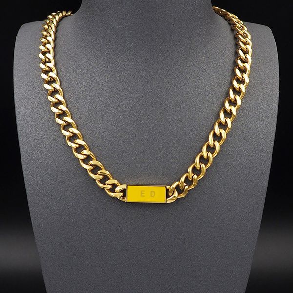 never fading 18k gold plated luxury brand designer double letter pendant necklaces bracelet stainless steel choker necklace bracelets chain, Black
never fading 18k gold plated luxury brand designer double letter pendant necklaces bracelet stainless steel choker necklace bracelets chain, Black