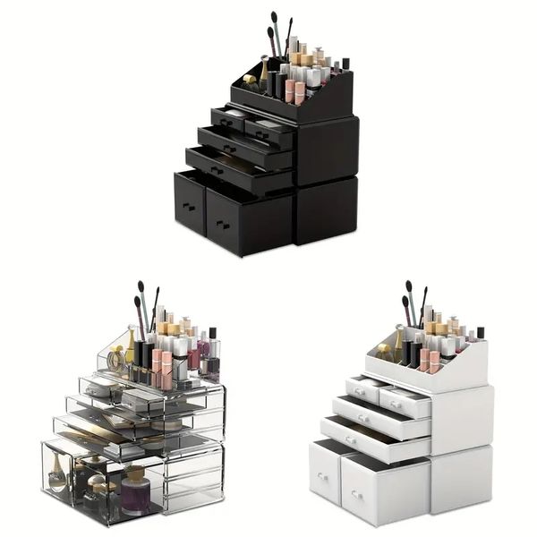 makeup organizer acrylic 3 pieces cosmetic storage drawers jewelry display box with 6 drawers for dresser, bathroom, vanity & counterstackab
makeup organizer acrylic 3 pieces cosmetic storage drawers jewelry display box with 6 drawers for dresser, bathroom, vanity & counterstackab