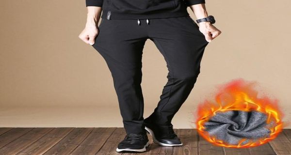 plush classic fashion casual pants in autumn and winter 202068417855501967, Black