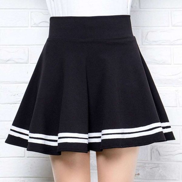 high waisted skirt for students pre school style sweet fluffy pleated a line short, Black
high waisted skirt for students pre school style sweet fluffy pleated a line short, Black