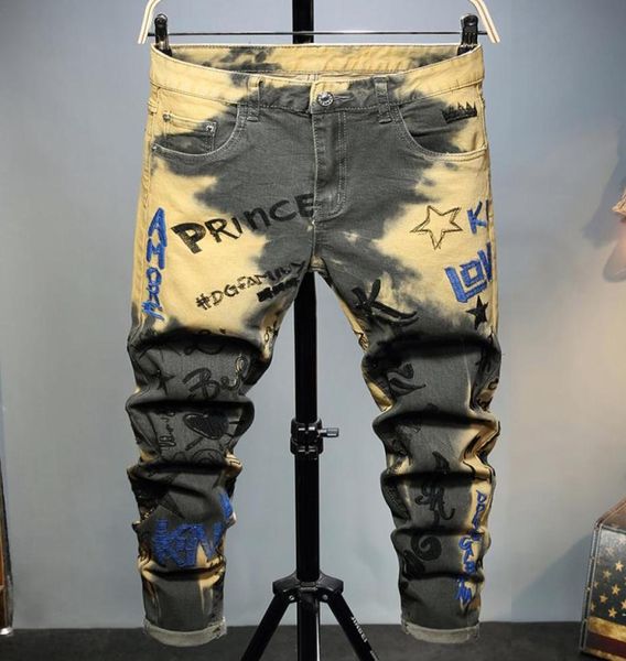 letter embroidery men039s jeans yellow hole patch biker pants male casual designer fashion streetwear hip hop jean4356603, Blue
letter embroidery men039s jeans yellow hole patch biker pants male casual designer fashion streetwear hip hop jean4356603, Blue