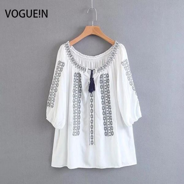 voguein new womens ethnic embroidered 34 sleeve pullover blouse shirt whole7525416, White
voguein new womens ethnic embroidered 34 sleeve pullover blouse shirt whole7525416, White