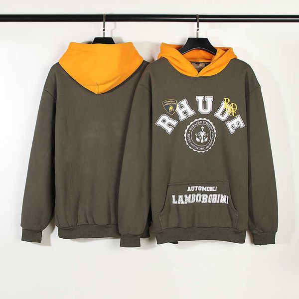 ibrc men's hoodies sweatshirts rhude american high street fashion brand contrast color splice loose teenage couple hooded plush casual, Black
ibrc men's hoodies sweatshirts rhude american high street fashion brand contrast color splice loose teenage couple hooded plush casual, Black