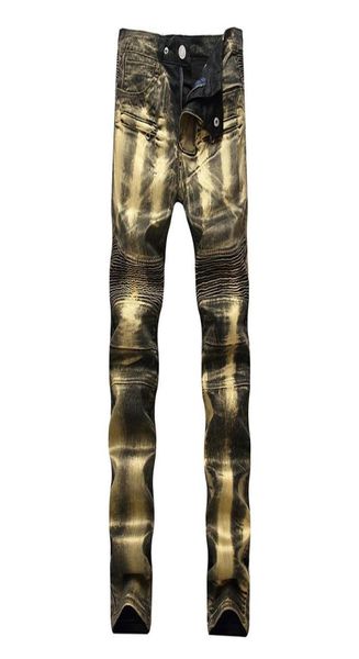 mcikkny men039s pleated jeans motorcycle gold silver painted printed biker jeans straight slim denim pants size 28429263610, Blue
mcikkny men039s pleated jeans motorcycle gold silver painted printed biker jeans straight slim denim pants size 28429263610, Blue