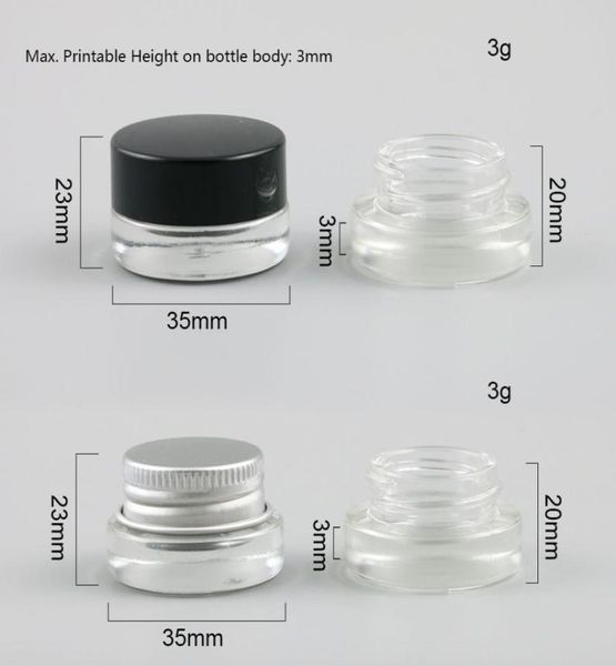 360 x 3g small cute glass cream make up jar pot with aluminum plastic cap white pad 110 oz empty cosmetic container packaging2854634
360 x 3g small cute glass cream make up jar pot with aluminum plastic cap white pad 110 oz empty cosmetic container packaging2854634