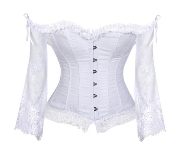 bridal corset for women with sleeves style victorian retro burlesque lace corset and bustiers wedding vest fashion white5629744, Black;white
bridal corset for women with sleeves style victorian retro burlesque lace corset and bustiers wedding vest fashion white5629744, Black;white