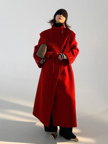 womens jackets metal buckle design right angle shoulder stand collar double sided wool coat women korean fashion winter jacket autumn 230818, Black;brown
womens jackets metal buckle design right angle shoulder stand collar double sided wool coat women korean fashion winter jacket autumn 230818, Black;brown