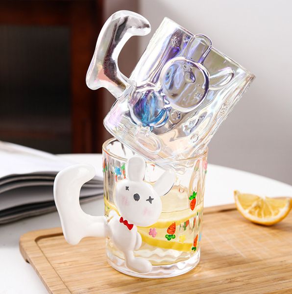 the latest 8.8oz cute rabbit cartoon glass coffee mug, many style choices, support customization of any logo
the latest 8.8oz cute rabbit cartoon glass coffee mug, many style choices, support customization of any logo