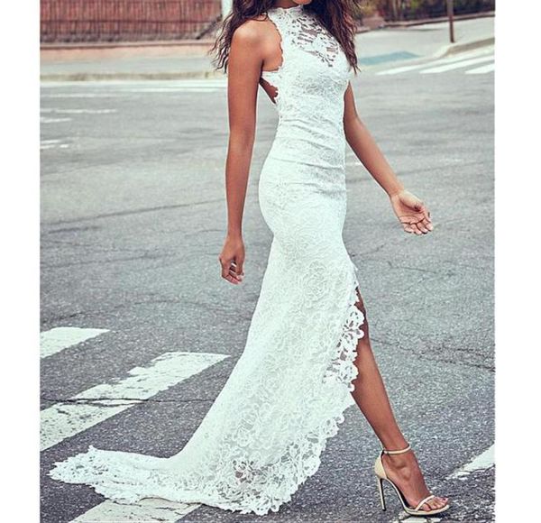 white dress 2018 women oneck lace solid sleeve back hollow long party elegant dress vestido4473627, Black;gray
white dress 2018 women oneck lace solid sleeve back hollow long party elegant dress vestido4473627, Black;gray