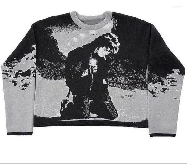 men039s sweaters autumn winter harajuku vintage cartoon anime print knit oversized men sweater aesthetic y2k gothic punk street8209938, White;black
men039s sweaters autumn winter harajuku vintage cartoon anime print knit oversized men sweater aesthetic y2k gothic punk street8209938, White;black