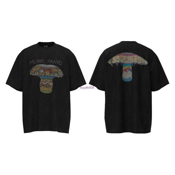 48tw men's t-shirts saint michael cartoon mushroom print washed old short sleeve american casual loose couple t-shirt, White;black
48tw men's t-shirts saint michael cartoon mushroom print washed old short sleeve american casual loose couple t-shirt, White;black