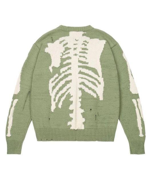green loose skull print sweaters men and women quality high street hole retro knitted sweater7470928, White;black
green loose skull print sweaters men and women quality high street hole retro knitted sweater7470928, White;black