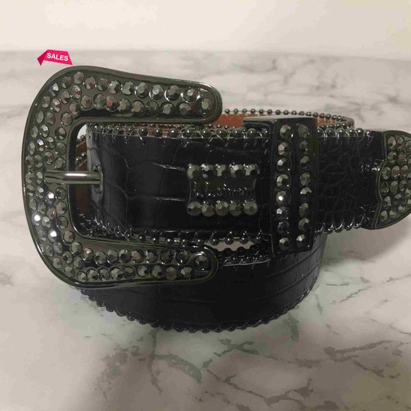 

1Belts Brand Designer belt bb simon mens for women shiny diamond s black on blue white multicolour with bling rhinestones as giftg