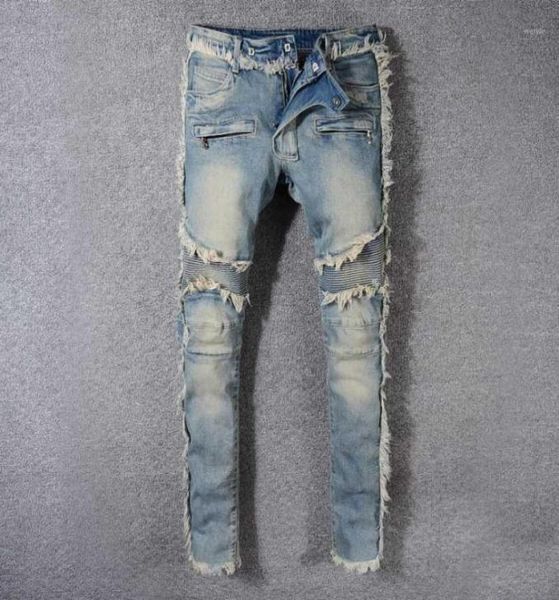 men039s jeans vintage washed denim fringe biker for moto fashion slim fit straight patchwork pants big and tall trousers2080892, Blue
men039s jeans vintage washed denim fringe biker for moto fashion slim fit straight patchwork pants big and tall trousers2080892, Blue