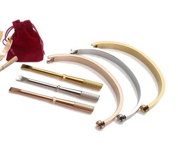 new with gift bag fashion stainless bracelets 18k rose gold silver screw lover jewelry women men bangles9984009, Golden;silver
new with gift bag fashion stainless bracelets 18k rose gold silver screw lover jewelry women men bangles9984009, Golden;silver
