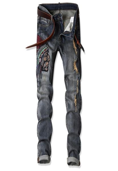 new men039s jeans fashion indians embroider retro ripped slim street straight jeans plus size af17018420273, Blue
new men039s jeans fashion indians embroider retro ripped slim street straight jeans plus size af17018420273, Blue