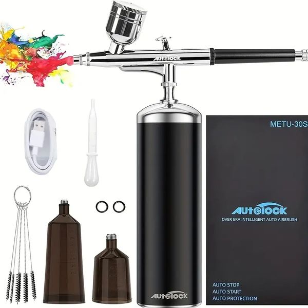 upgraded airbrush kit with air compressor, portable cordless auto airbrush gun kit, rechargeable handheld airbrush set for makeup, cake deco
upgraded airbrush kit with air compressor, portable cordless auto airbrush gun kit, rechargeable handheld airbrush set for makeup, cake deco