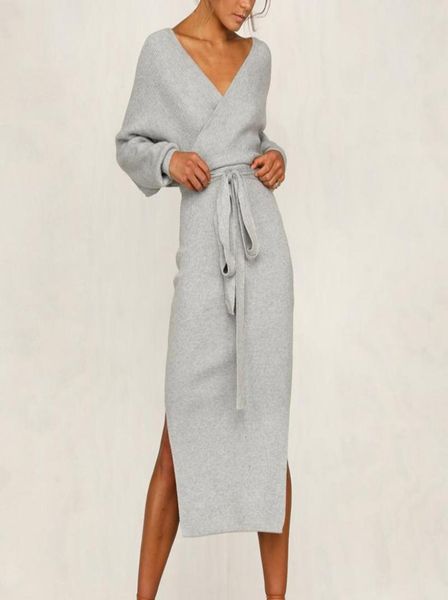 vertvie new knitting sweater dress women autumn winter split deep vneck sheath dress lady slim tight streetwear7329517, Black;gray
vertvie new knitting sweater dress women autumn winter split deep vneck sheath dress lady slim tight streetwear7329517, Black;gray