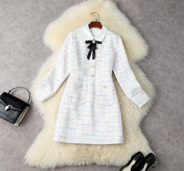 european and american women039s clothing winter 2022 new long sleeve peaded lapels and bow ties fashionable tweed dress3633078, Black;gray
european and american women039s clothing winter 2022 new long sleeve peaded lapels and bow ties fashionable tweed dress3633078, Black;gray