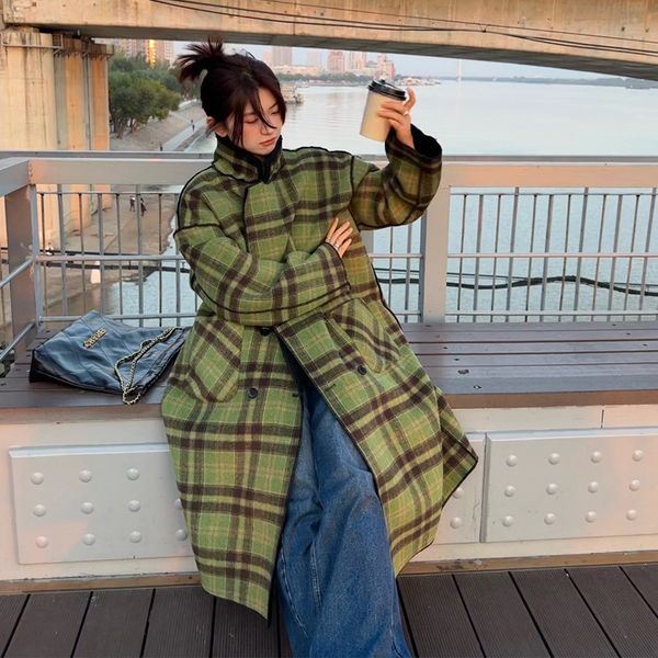 womens wool blends fashion winter trench woman oem plaid woolen tweed fur teddy reversible blazers long jackets coats clothes korean 230818, Black
womens wool blends fashion winter trench woman oem plaid woolen tweed fur teddy reversible blazers long jackets coats clothes korean 230818, Black