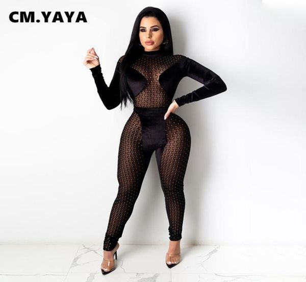velvet patchwork mesh seethrough full sleeve jumpsuit skinny elastic streetwear night party women fall clothing9562505, Black;white
velvet patchwork mesh seethrough full sleeve jumpsuit skinny elastic streetwear night party women fall clothing9562505, Black;white