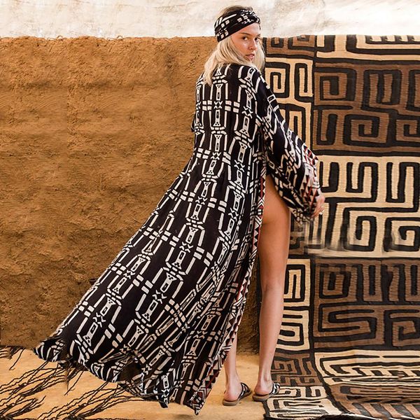 swimwear beach bikini cover up kaftan boho retro print long cardigan 2022 women swimwear beachwear leisure holiday tunics pareo, White;black
swimwear beach bikini cover up kaftan boho retro print long cardigan 2022 women swimwear beachwear leisure holiday tunics pareo, White;black