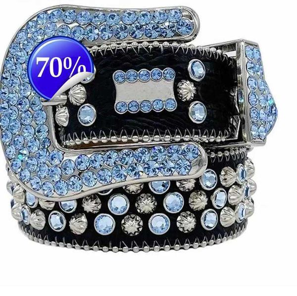 

Designer Luxury Bb Belt Simon Belts for Men Women Shiny diamond belt Black on Black Blue white multicolour with bling rhinestones as gift 2023l