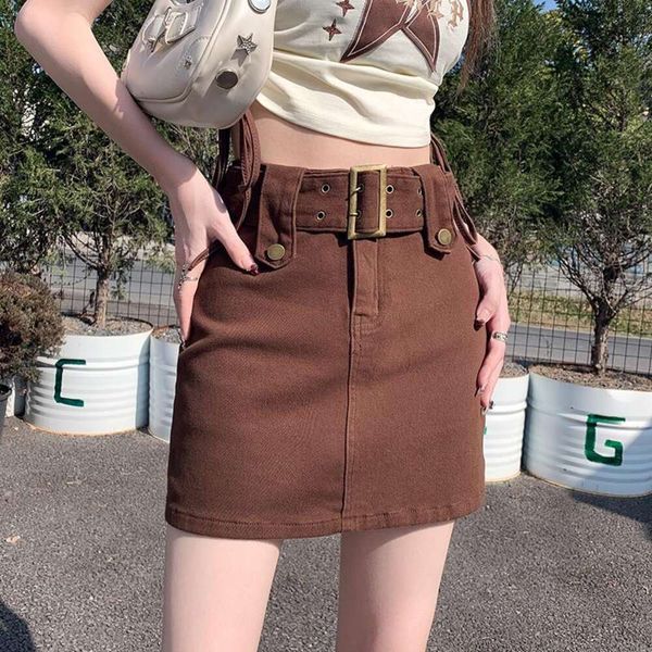 coffee two in one skirt denim short summer dress small design niche brown half body hip, Black
coffee two in one skirt denim short summer dress small design niche brown half body hip, Black