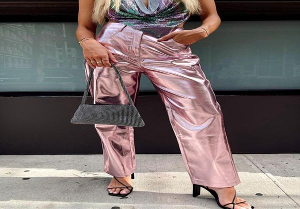 women s pants s sifreyr metallic pu leather straight women sparkling high waist loose trousers 2023 fashion streetwear y2k clothes3460529, Black;white
women s pants s sifreyr metallic pu leather straight women sparkling high waist loose trousers 2023 fashion streetwear y2k clothes3460529, Black;white
