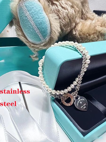 fashion luxury necklace designer heart return to pendant jewelry heart shape double-deck chains stainless steel with pearl necklaces for wom, Silver
fashion luxury necklace designer heart return to pendant jewelry heart shape double-deck chains stainless steel with pearl necklaces for wom, Silver
