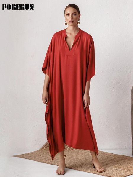 swimwear forerun kaftan beach swimsuit cover up women solid v neck elegant summer long dress loose beachwear bathing suit swimwear, White;black
swimwear forerun kaftan beach swimsuit cover up women solid v neck elegant summer long dress loose beachwear bathing suit swimwear, White;black