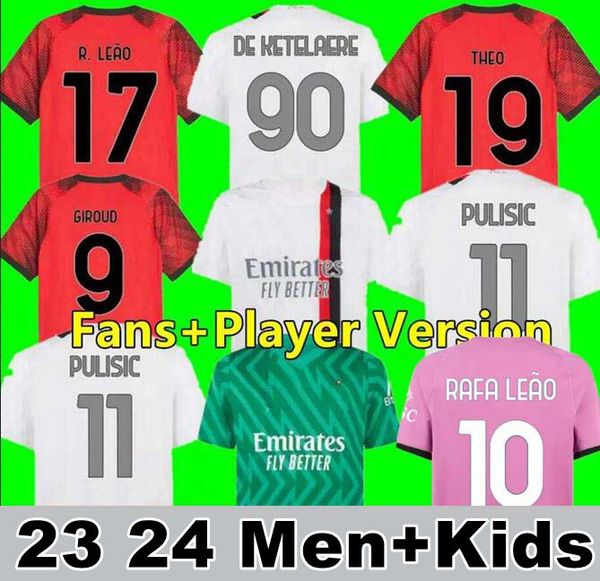 pulisic 23 24 soccer jerseys giroud koche ac milans koche de ketelaere rafa leao theo football shirt 2023 2024 men kids kit boys uniforms aw, Black;yellow
pulisic 23 24 soccer jerseys giroud koche ac milans koche de ketelaere rafa leao theo football shirt 2023 2024 men kids kit boys uniforms aw, Black;yellow