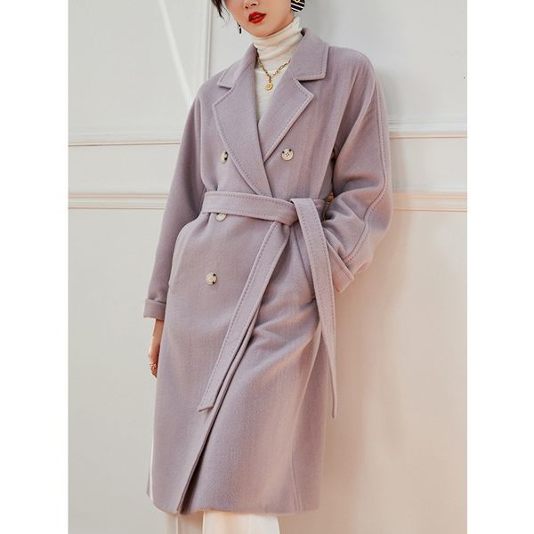 womens jackets gentle wind light purple cashmere coat women thickened wool long 95% 5% winter 230818, Black;brown
womens jackets gentle wind light purple cashmere coat women thickened wool long 95% 5% winter 230818, Black;brown