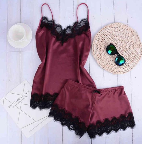 2020 new women bow sleepwear sleeveless strap nightwear lace trim satin cami pajama sets femme lingerie pyjamas women t203948484, Black;red
2020 new women bow sleepwear sleeveless strap nightwear lace trim satin cami pajama sets femme lingerie pyjamas women t203948484, Black;red