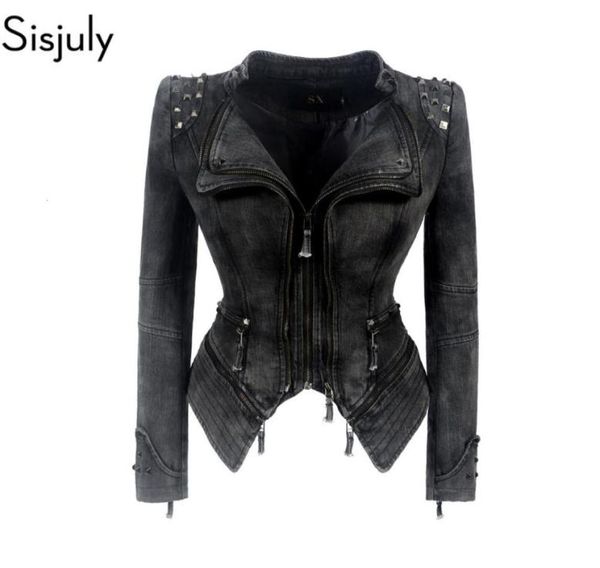 sisjuly gothic blue gray rivet jackets women asymmetric denim jacket plus size 6xl spring winter zipper motorcycle outerwear y19106223632, Black;brown
sisjuly gothic blue gray rivet jackets women asymmetric denim jacket plus size 6xl spring winter zipper motorcycle outerwear y19106223632, Black;brown