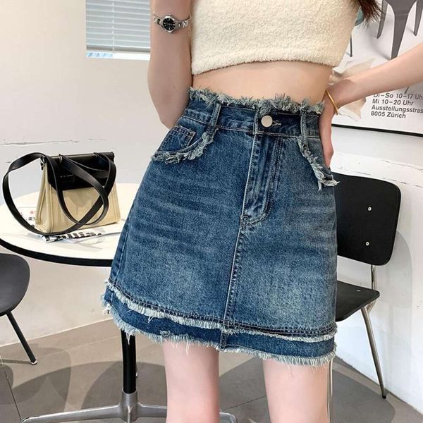designer raw denim skirt short womens anti revealing inner pants personality a line high, Black
designer raw denim skirt short womens anti revealing inner pants personality a line high, Black