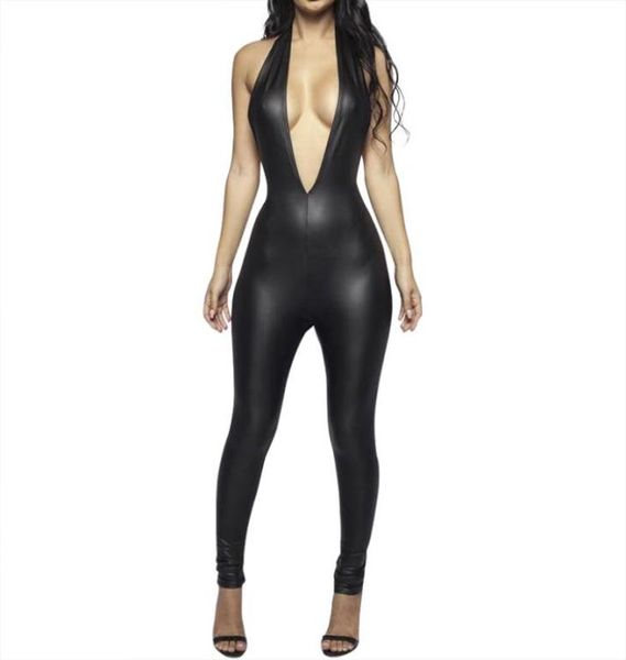 halter faux leather jumpsuit women pu leather deep vneck jumpsuit backless long bodysuit novelty stretchy tight playsuit4624098, Black;white
halter faux leather jumpsuit women pu leather deep vneck jumpsuit backless long bodysuit novelty stretchy tight playsuit4624098, Black;white