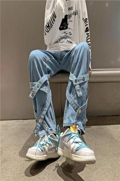 men039s jeans long trousers hong kong style ruffian handsome boy casual bandage straight pants korean version wide tide brandme9728839, Blue
men039s jeans long trousers hong kong style ruffian handsome boy casual bandage straight pants korean version wide tide brandme9728839, Blue