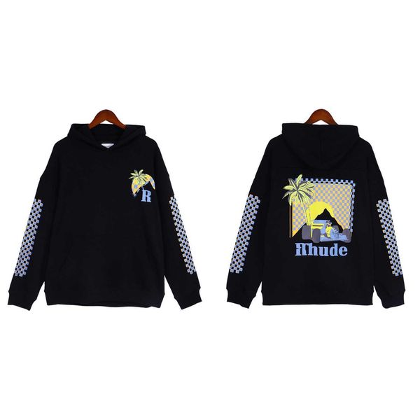 men's hoodies sweatshirts high edition rhude autumn/winter new sunset coconut tree print high street casual hoodie b9at, Black
men's hoodies sweatshirts high edition rhude autumn/winter new sunset coconut tree print high street casual hoodie b9at, Black