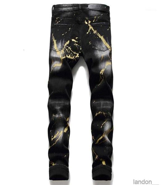 men039s jeans 2021fall winter tattered slim pp wash ripped black paint splash tight stretch fashion male trousers7501257, Blue
men039s jeans 2021fall winter tattered slim pp wash ripped black paint splash tight stretch fashion male trousers7501257, Blue