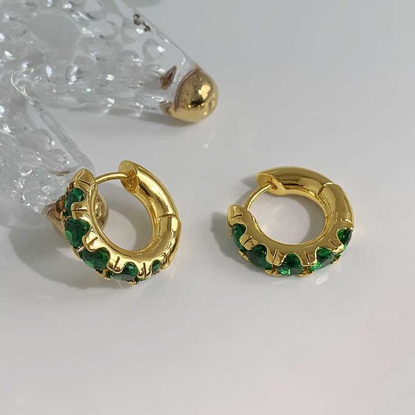 grandmother's green crystal earrings female gold earrings earstuds light luxury small and high end earrings, Golden
grandmother's green crystal earrings female gold earrings earstuds light luxury small and high end earrings, Golden