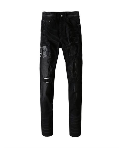 mens jeans black letters pasted with leather holes damaged thin in europe and america1671969, Blue
mens jeans black letters pasted with leather holes damaged thin in europe and america1671969, Blue
